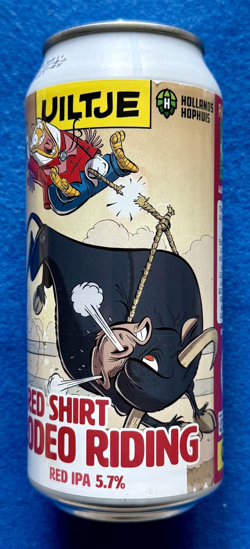 Red Shirt Rodeo Riding - Uiltje Brewing Company (440 mL) alcohol collectible [Barcode 8721055140573] - Main Image 2