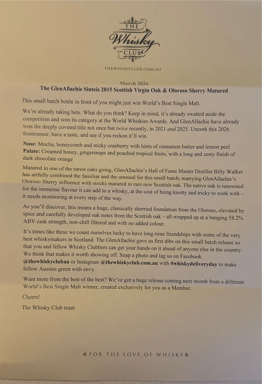 Glenallachie 9 Years Sinteis Series - The Glenallachie Distillers LTD (700 mL) alcohol collectible [Barcode 5060568329277] - Main Image 5