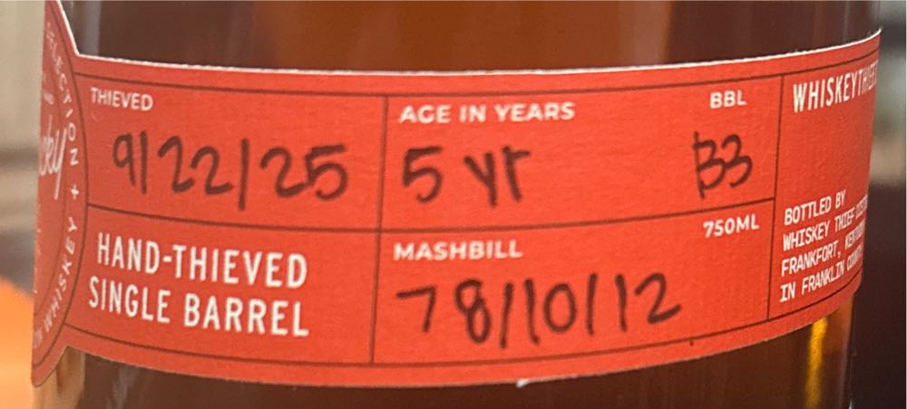 Wiskey Thief Distilling Co. Straight From The Barrel - Wiskey Thief Distilling Co. (750 mL) alcohol collectible - Main Image 3