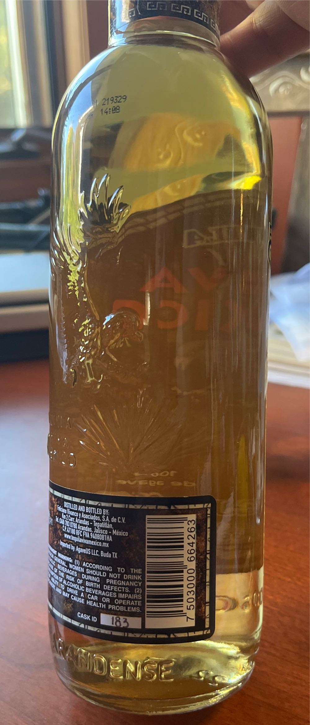 Viva México Single barrel NASA Liquors - Nom 1414 (750 mL) alcohol collectible [Barcode 7503000664263] - Main Image 3