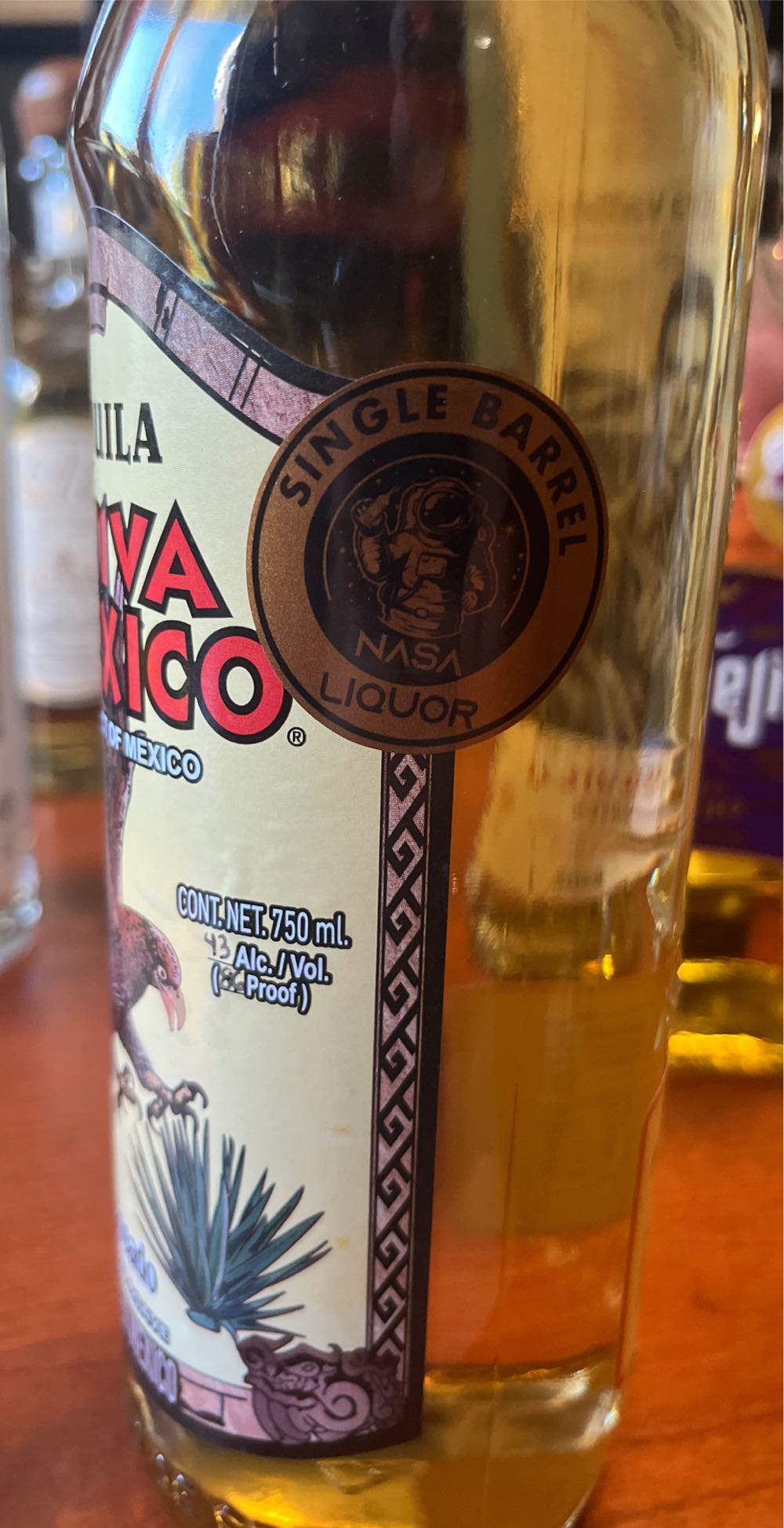 Viva México single Barrel Reposado For NASA Liquors - Nom 1414 (750 mL) alcohol collectible [Barcode 7503000664256] - Main Image 2