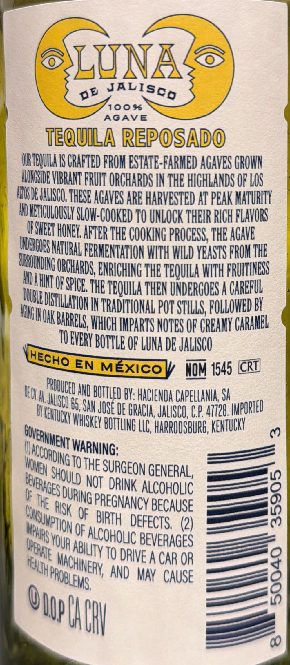 Luna De Jalisco - Hacienda La Capilla, S.A. De C.V. (750 mL) alcohol collectible [Barcode 850040359053] - Main Image 2