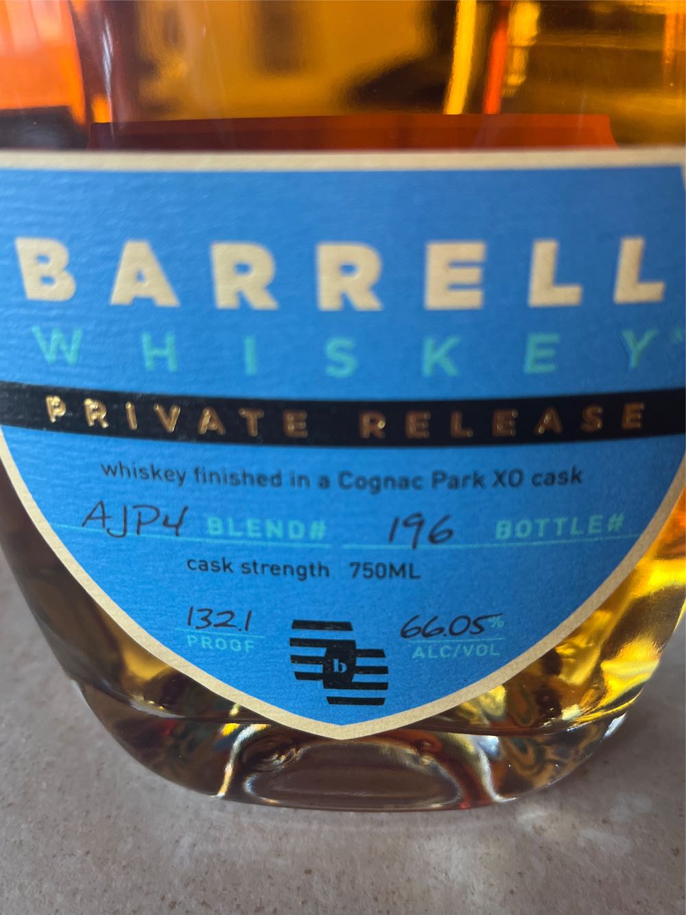 Barrell Private release Cognac park XO - Barrell Craft Spirits, Stamford, CT alcohol collectible [Barcode 736040545378] - Main Image 2
