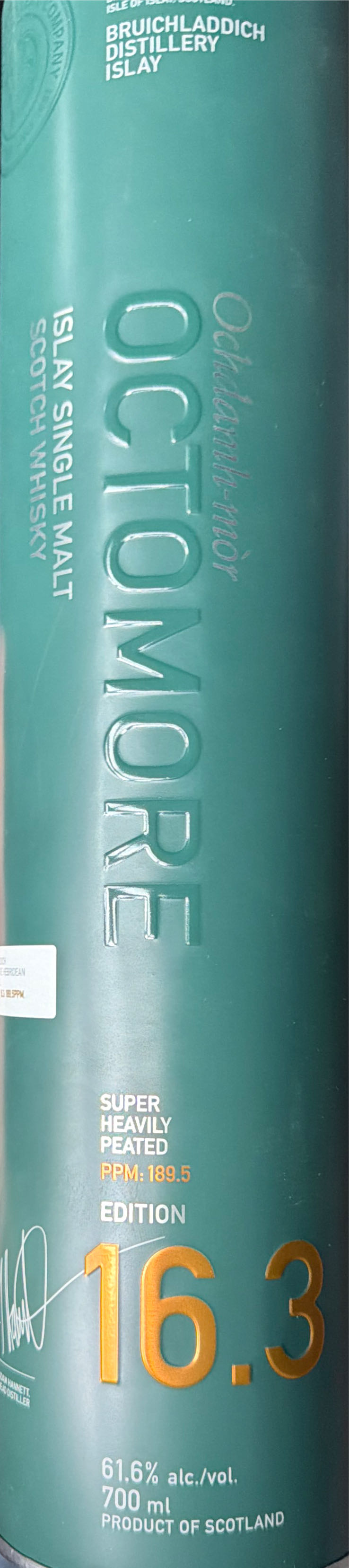 Bruichladdich Octomore 16.3 700ml  alcohol collectible [Barcode 087236701468] - Main Image 2