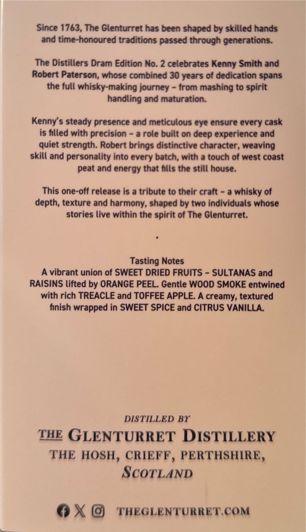 Distiller‘s Dram Edition No. 2 - Glenturret Distillery (700 mL) alcohol collectible - Main Image 2