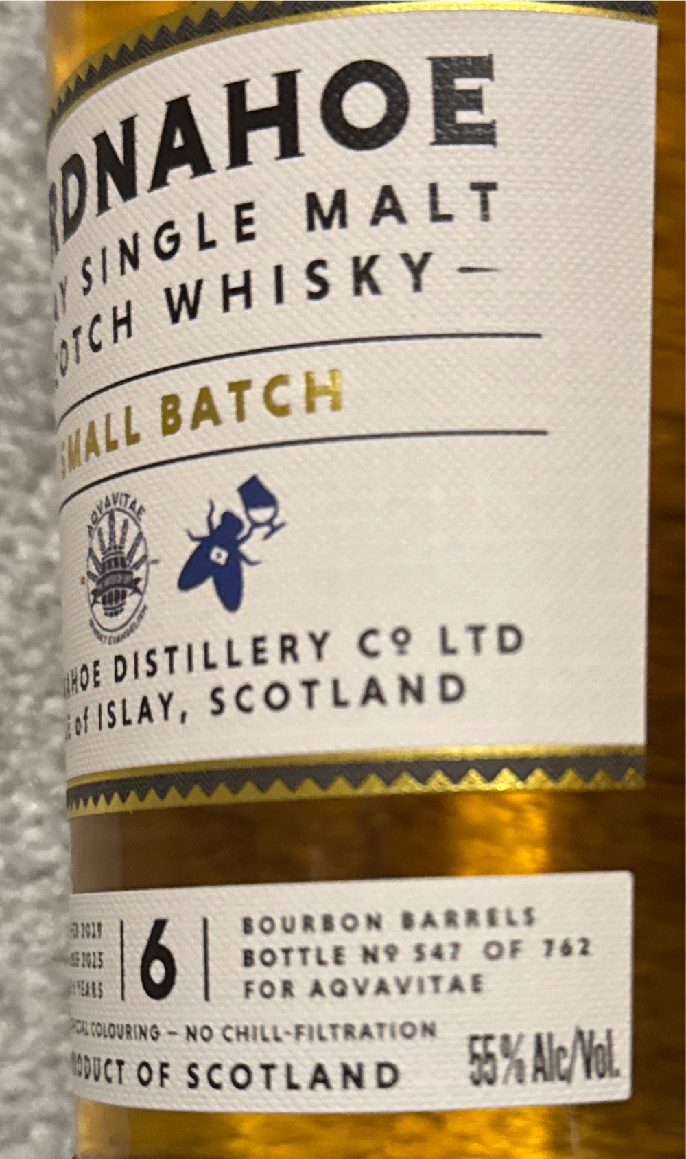 Ardnahoe 6 Year Old Aqvavitae - Ardnahoe Distillery (700 mL) alcohol collectible - Main Image 2