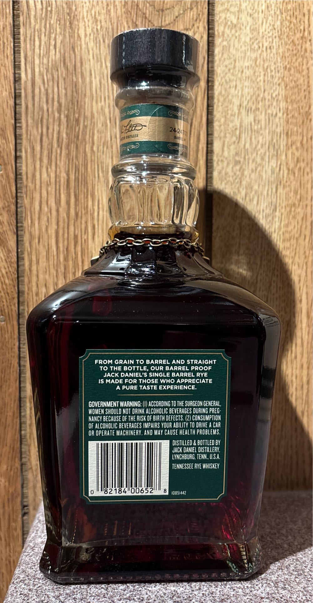 Jack Daniel’s Single Barrel Barrel Proof Rye - Jack Daniel’s Distillery, Lynchburg, TN (750 mL) alcohol collectible - Main Image 3