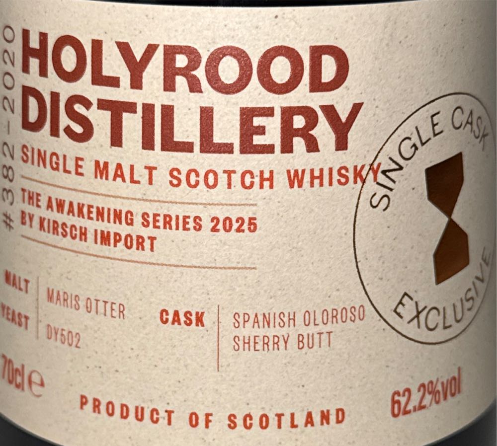 Holyrood Single Cask - Holyrood Distillery (700 mL) alcohol collectible [Barcode 5060861801722] - Main Image 2