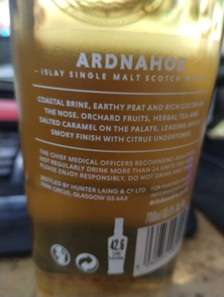 Ardnahoe 5 Year Old Cask Strength - Ardnahoe Distillery (700 mL) alcohol collectible [Barcode 5060354289143] - Main Image 4