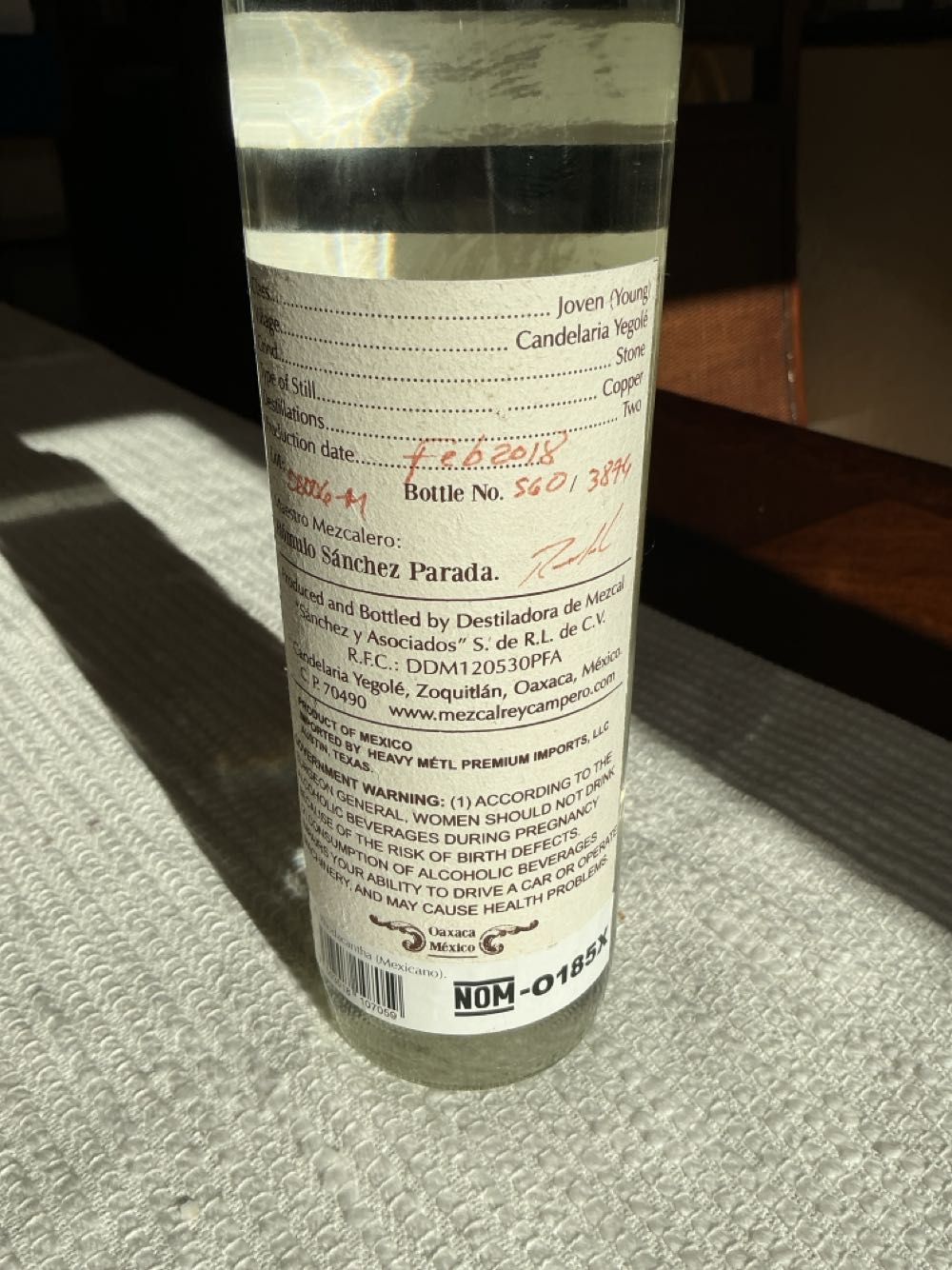 Rey Campero Mexicano - Rey Campero (750 mL) alcohol collectible [Barcode 7503018107059] - Main Image 3