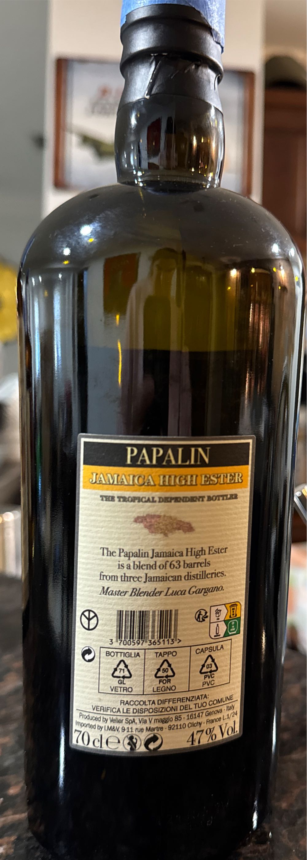 Papalin Jamaica High Ester Rum 5 Year - Papalin alcohol collectible [Barcode 3700597365113] - Main Image 3