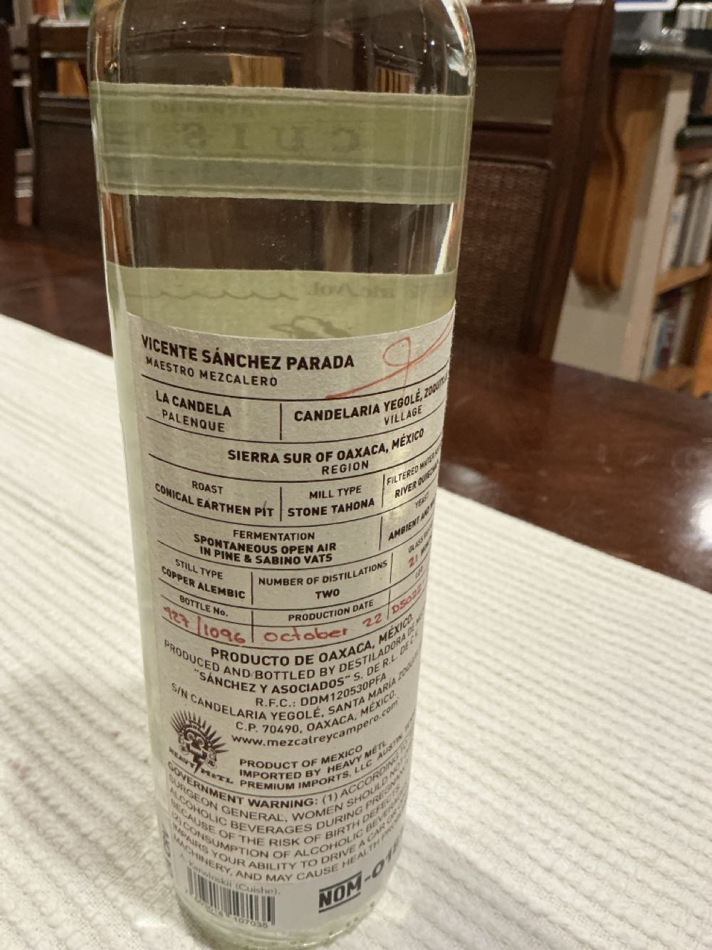 Rey Campero Cuishe - Rey Campero (750 mL) alcohol collectible [Barcode 7503018107035] - Main Image 2