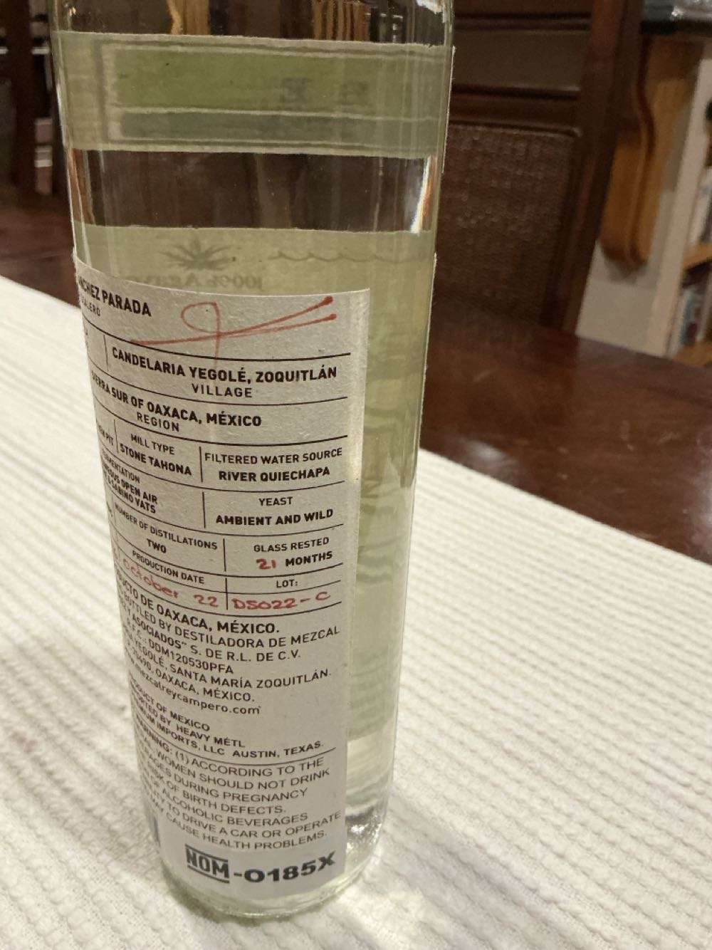 Rey Campero Cuishe - Rey Campero (750 mL) alcohol collectible [Barcode 7503018107035] - Main Image 3