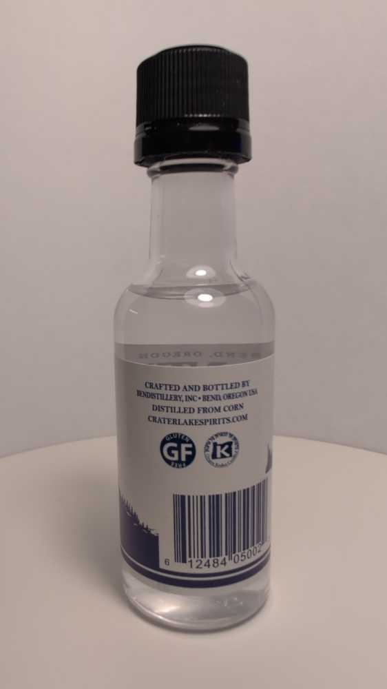 Crater Lake Vodka  - Bendistillery Inc (50 mL) alcohol collectible [Barcode 61240582] - Main Image 3