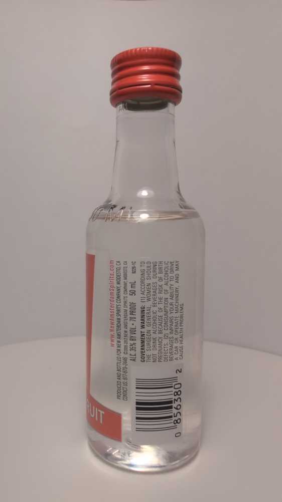 New Amsterdam Grapefruit  - New Amsterdam Spirits Company (50 mL) alcohol collectible [Barcode 085000006382] - Main Image 4