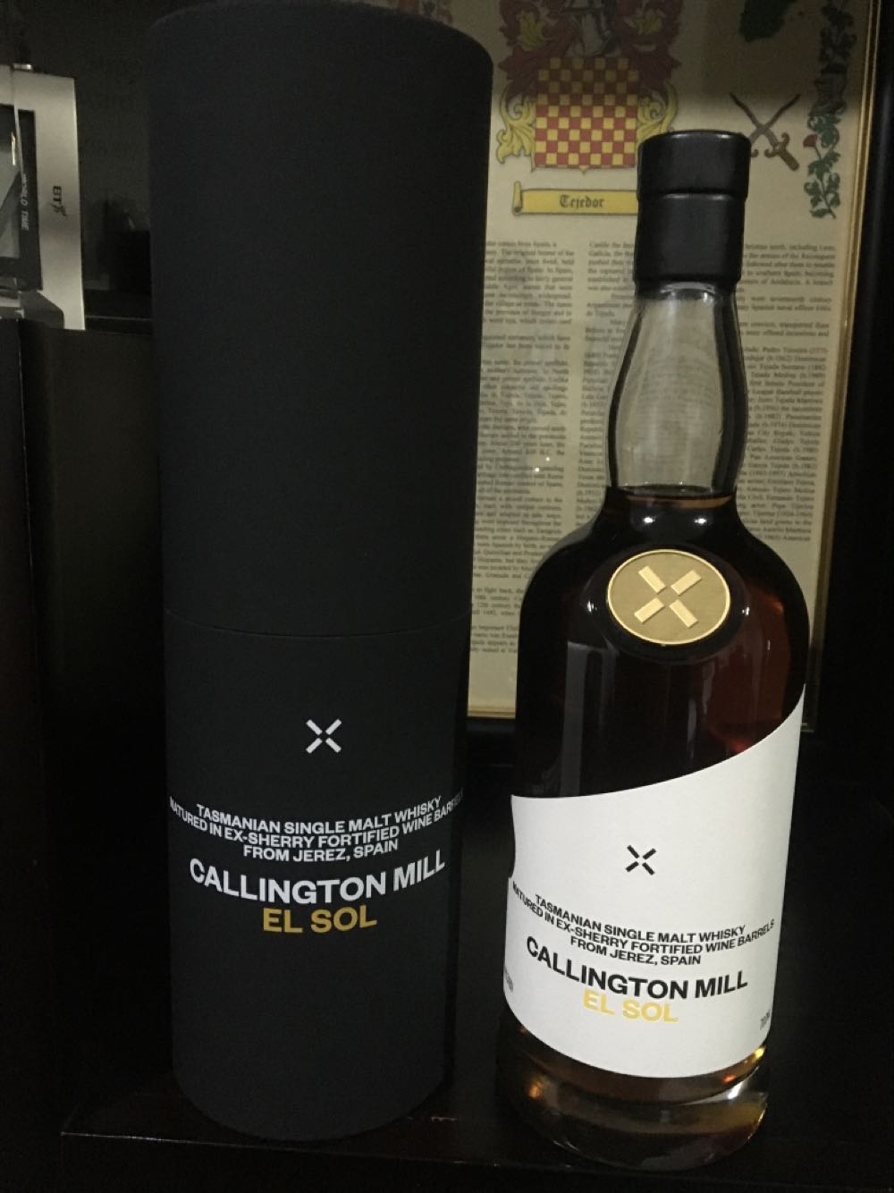 Callington Mill El Sol Whisky Seal 46%  (700 mL) alcohol collectible [Barcode 9358924000219] - Main Image 2