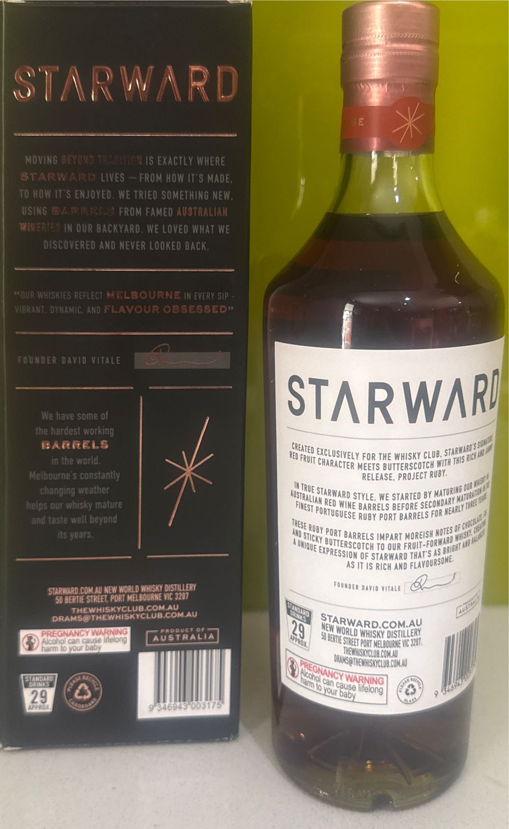 Project Ruby - Starward (700 mL) alcohol collectible - Main Image 2