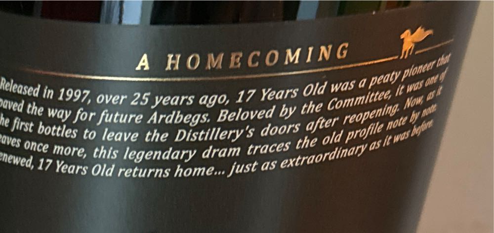 Ardbeg 17 Years - Ardbeg Distillery (700 mL) alcohol collectible [Barcode 5010494987515] - Main Image 2