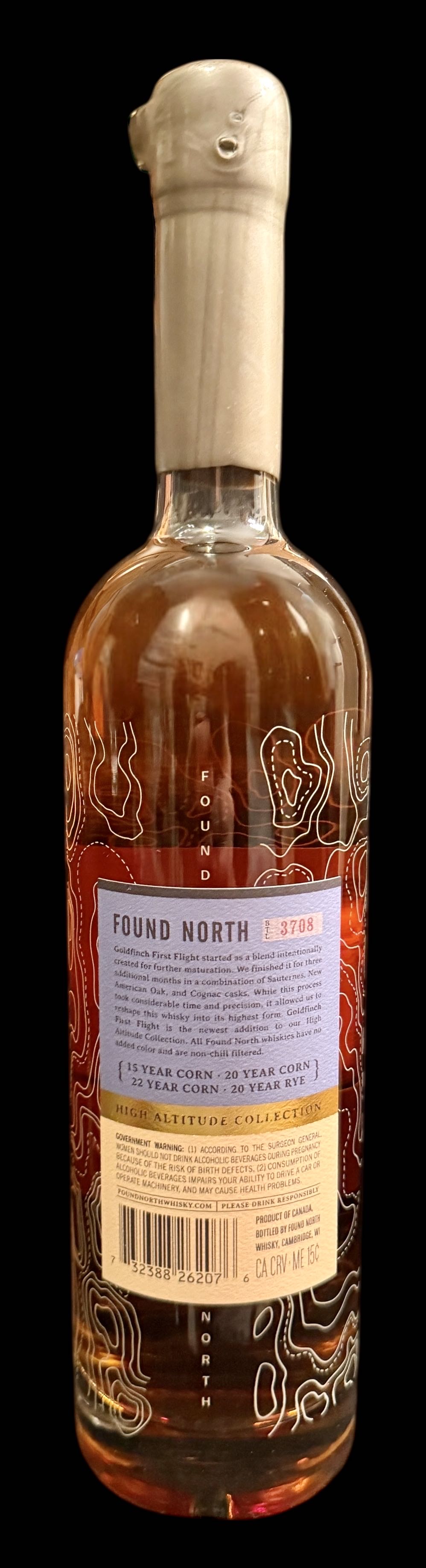 Found North Goldfinch 15 Years Cask Strength Year First Flight Finch - Found North Whisky (750 mL) alcohol collectible [Barcode 732388262076] - Main Image 2