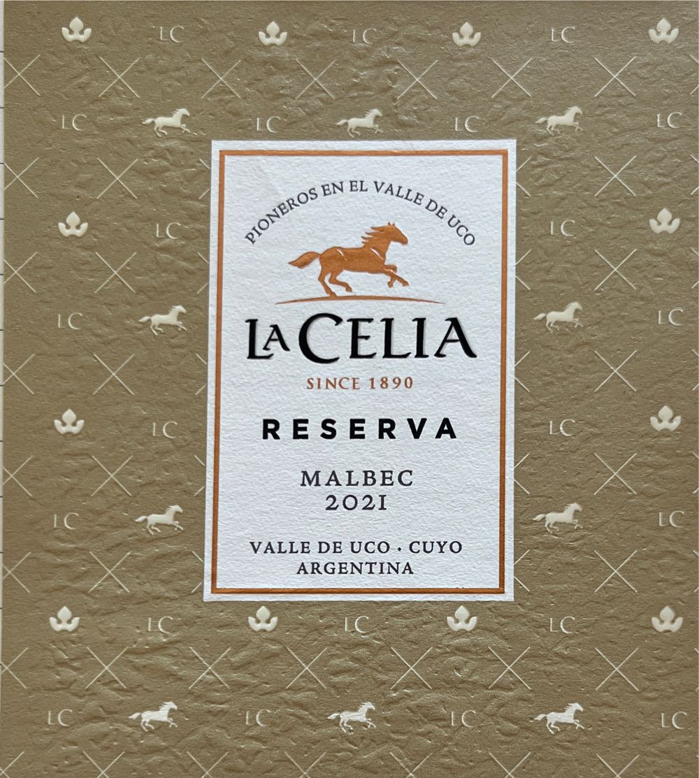 La Celia Reserva Malbec 2021 - Finca La celia (750 mL) alcohol collectible [Barcode 7798141877058] - Main Image 2