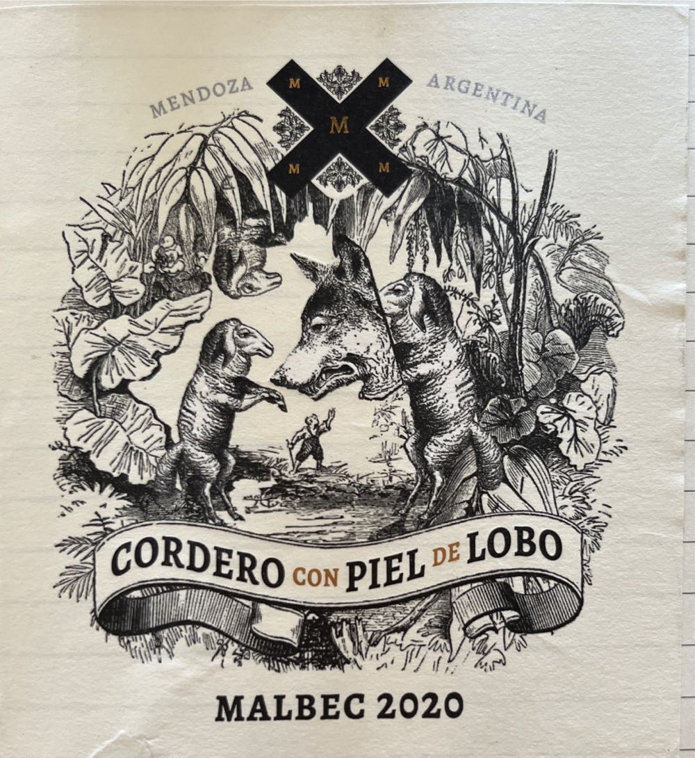 Cordero con Piel de Lobo Malbec 2020 - Mosquita Muerta (750 mL) alcohol collectible [Barcode 7798159947989] - Main Image 2