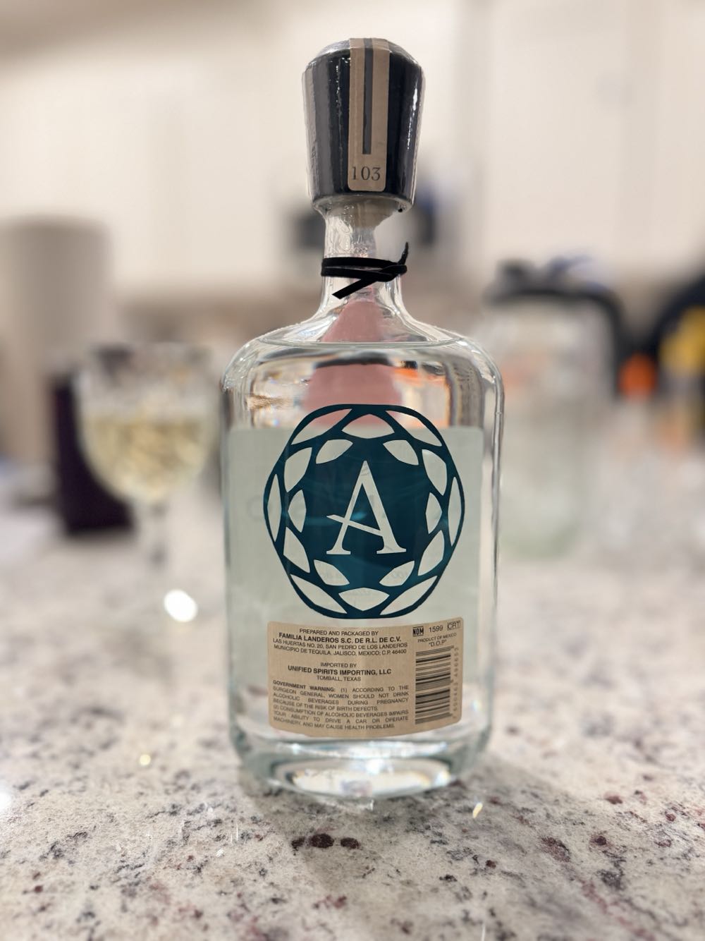 Atanasio Blanco Tequila 750 750ml  alcohol collectible [Barcode 7500463496653] - Main Image 3