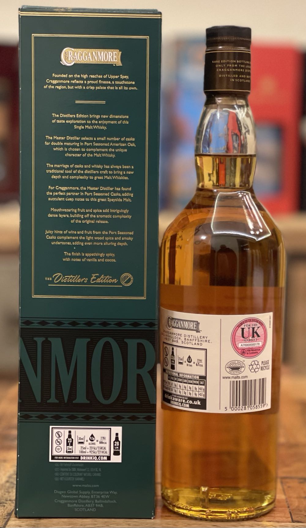 CRAGGANMORE Distillery Exclusive Nottingham Single Malt Scotch Whisky - The Cragganmore Distillery (700 mL) alcohol collectible [Barcode 5000281058559] - Main Image 2
