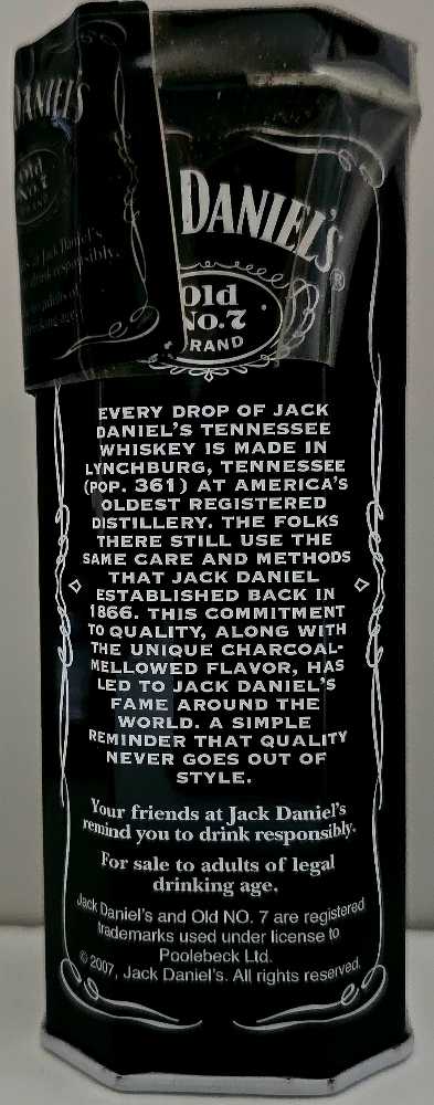 Jack Daniel’s w/ Tin 50ml - Jack Daniel Distillery (50 mL) alcohol collectible [Barcode 5030260003614] - Main Image 2