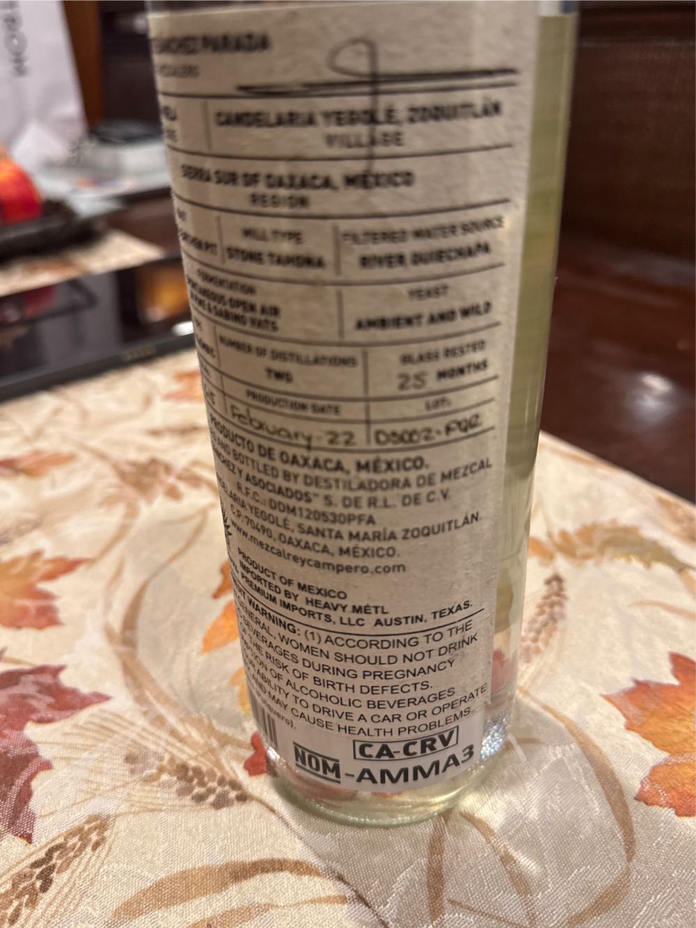 Ray Compero Pulquero - Rey Campero (750 mL) alcohol collectible - Main Image 3