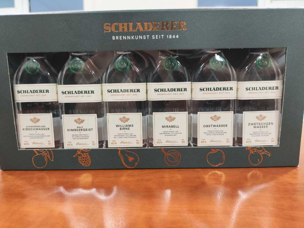 Vintage Schladerer Black Forest Liqueur Mini Bottle Empty Set Of 6 Germany  alcohol collectible [Barcode 4047300041018] - Main Image 2