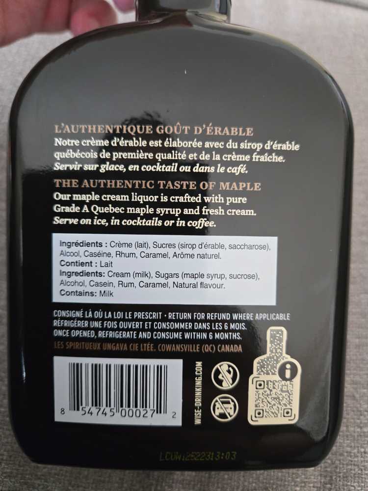 Coureur Des Bois - Les Spiriteux Ungava Cie Ltée (375 mL) alcohol collectible [Barcode 854745000272] - Main Image 2