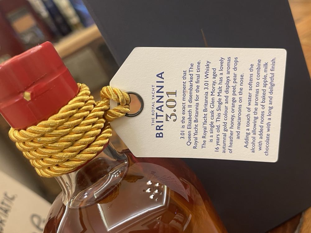 BRITANNIA 3.01 16y Speyside Single Malt Scotch Whisky Limited Edition - The Glen Moray Distillery (700 mL) alcohol collectible - Main Image 3