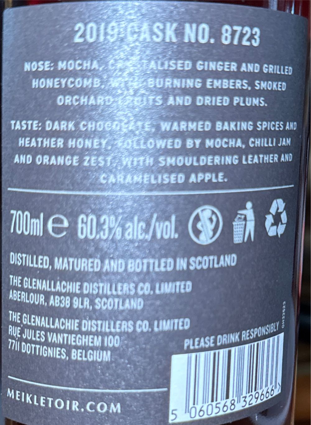 Meikle Tòir 6 Years - The Glenallachie Distillers LTD (700 mL) alcohol collectible [Barcode 5060568329666] - Main Image 2