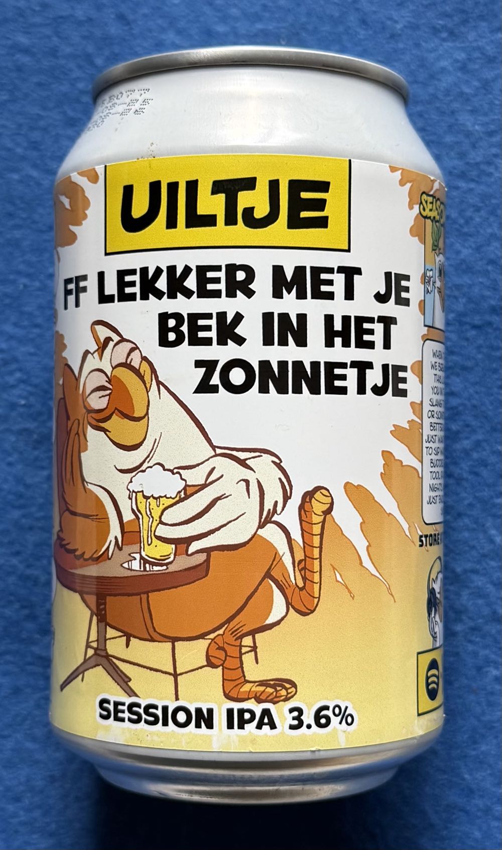 FF Lekker Met Je Bek In Het Zonnetje - Uiltje Brewing Company (330 mL) alcohol collectible [Barcode 8720618804679] - Main Image 2