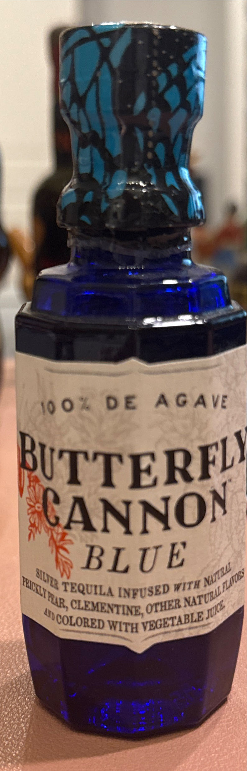 Butterfly Cannon Blue Thebeverex.com Tequila  alcohol collectible [Barcode 810035510340] - Main Image 2