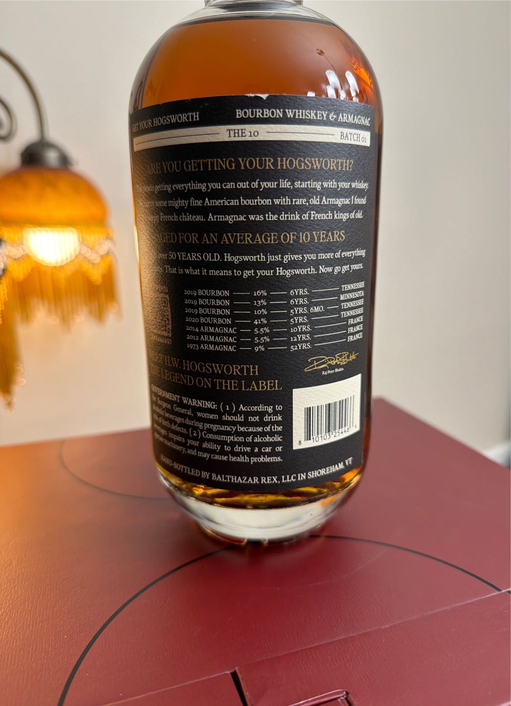 Hogsworth - Bottled By Balthazar Rex Shoreham Vt (750 mL) alcohol collectible [Barcode 810103254466] - Main Image 2