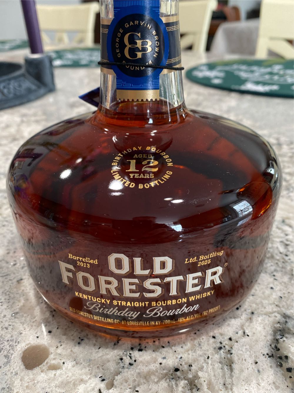 Old Forester Birthday Bourbon 2025 - Old Forester Distilling Co. (700 mL) alcohol collectible [Barcode 082184008614] - Main Image 2