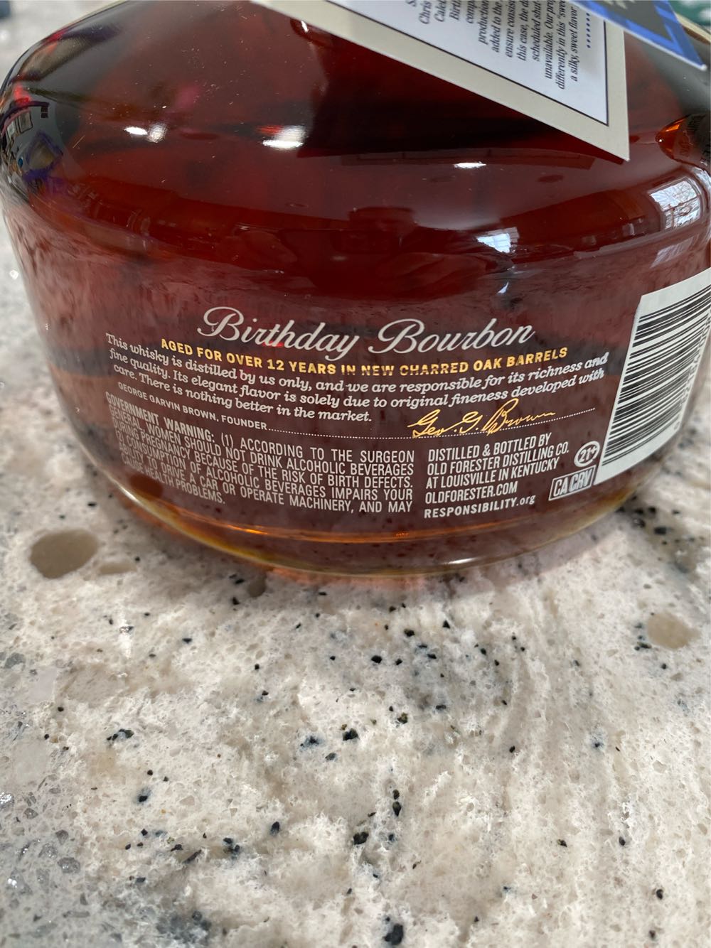 Old Forester Birthday Bourbon 2025 - Old Forester Distilling Co. (700 mL) alcohol collectible [Barcode 082184008614] - Main Image 3
