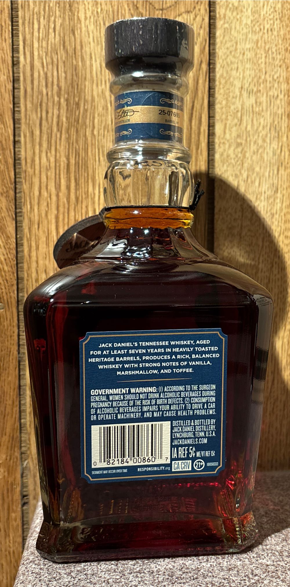 Jack Daniel’s Single Barrel Heritage Barrel - Jack Daniel’s Distillery, Lynchburg, TN (750 mL) alcohol collectible - Main Image 3