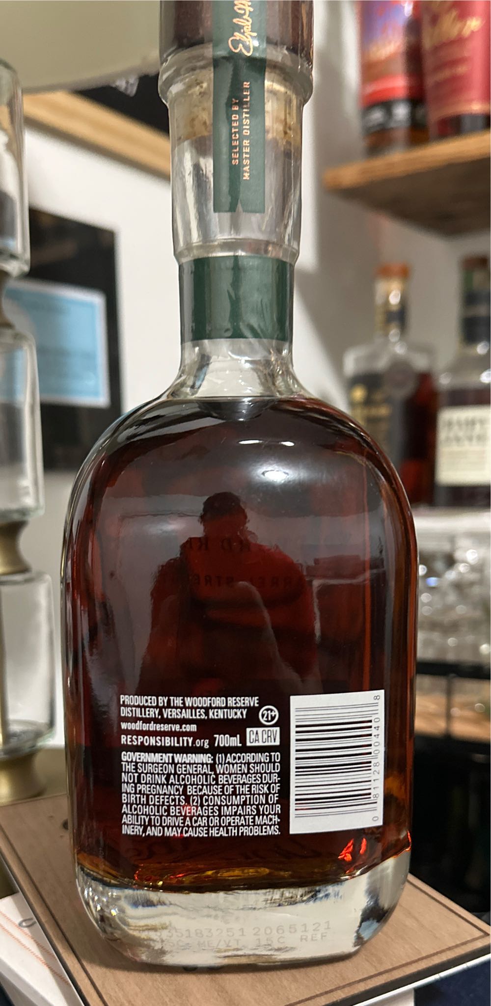 Woodford Reserve Distillers Select Barrel Strength Rye - Woodford Reserve Distillery (700 mL) alcohol collectible [Barcode 081128004408] - Main Image 2