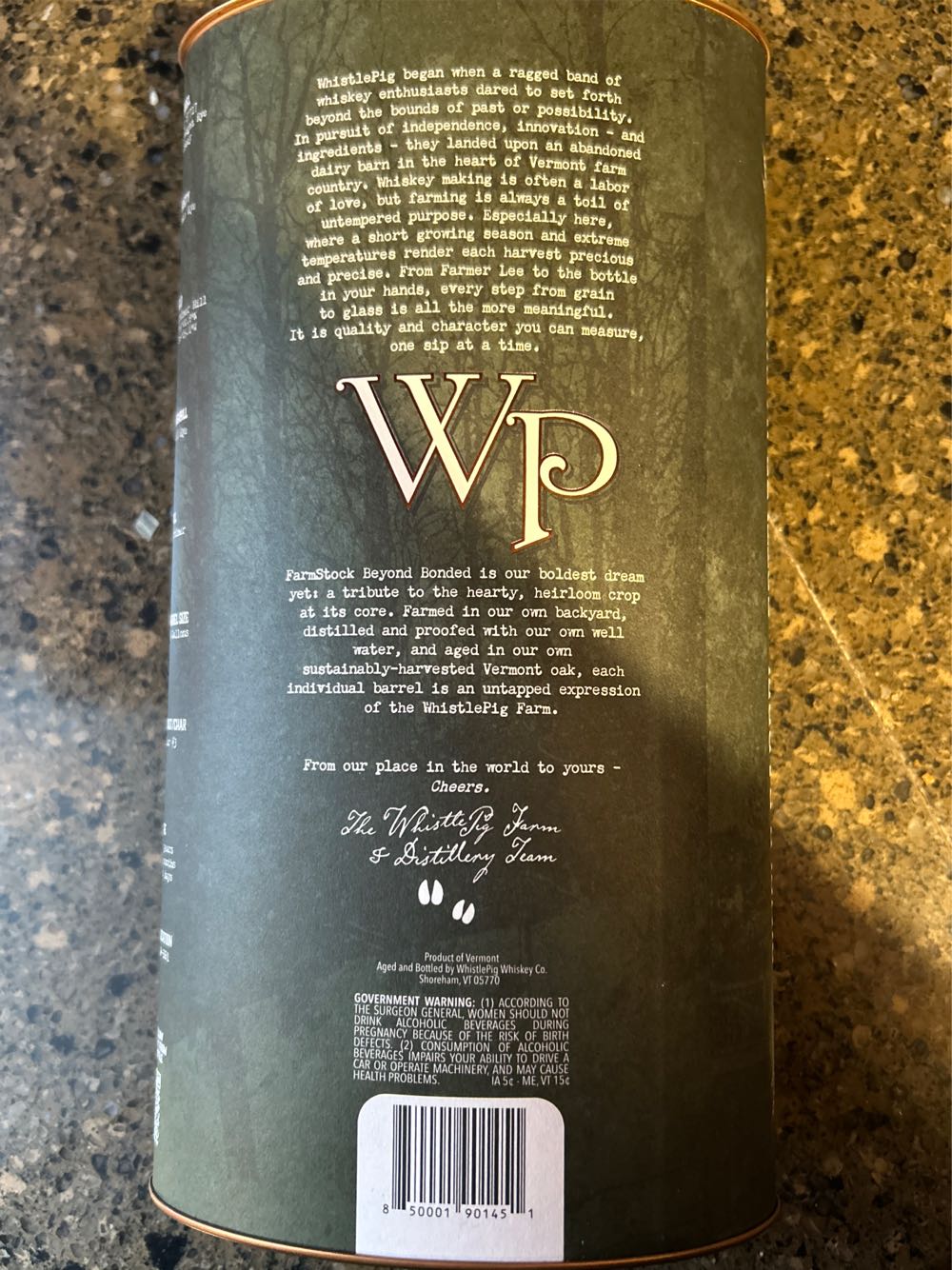 Whistlepig Farmstock Rye - WhistlePig Farm, Shoreham, VT (750 mL) alcohol collectible [Barcode 850001901451] - Main Image 2