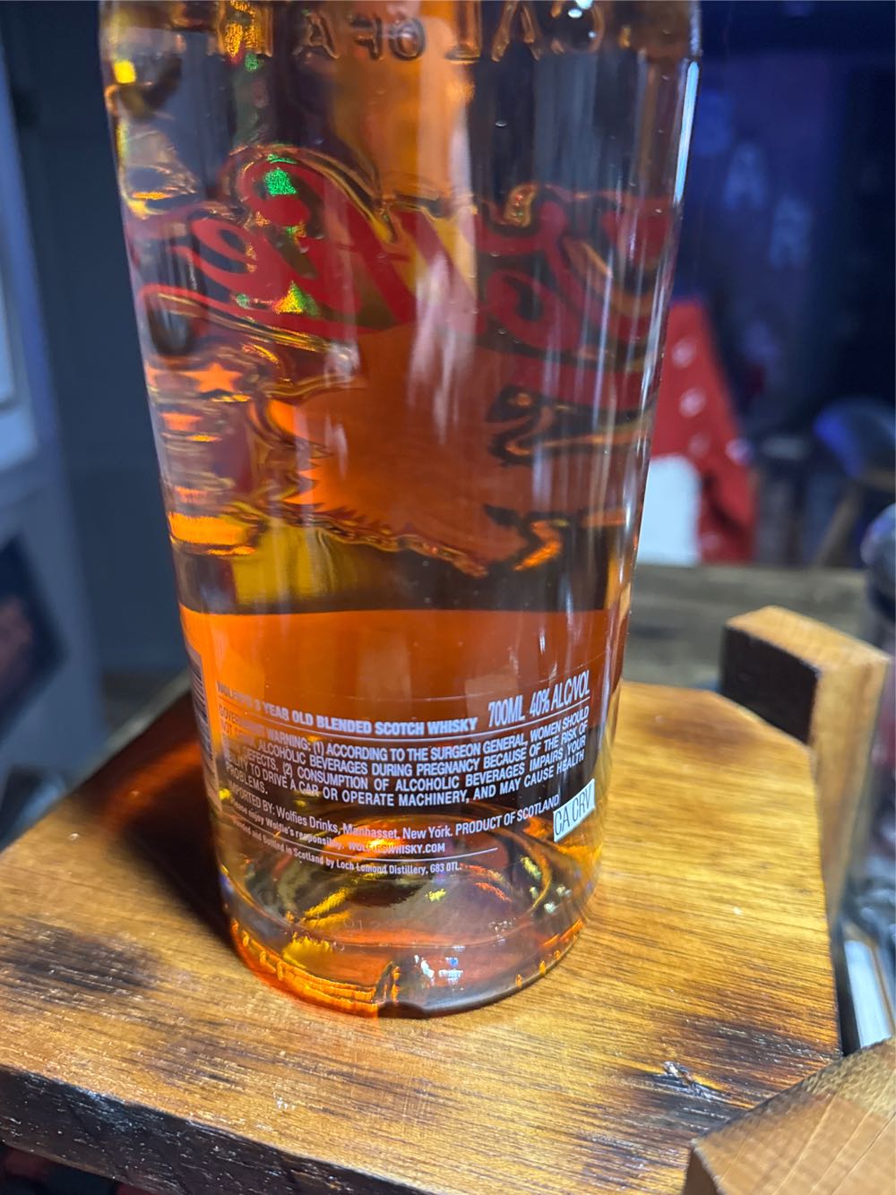 Wolfie’s Blended Scotch Whisky 700ml By Rod Stewart Wolfies - Wolfies Drinks (700 mL) alcohol collectible [Barcode 814065022828] - Main Image 2