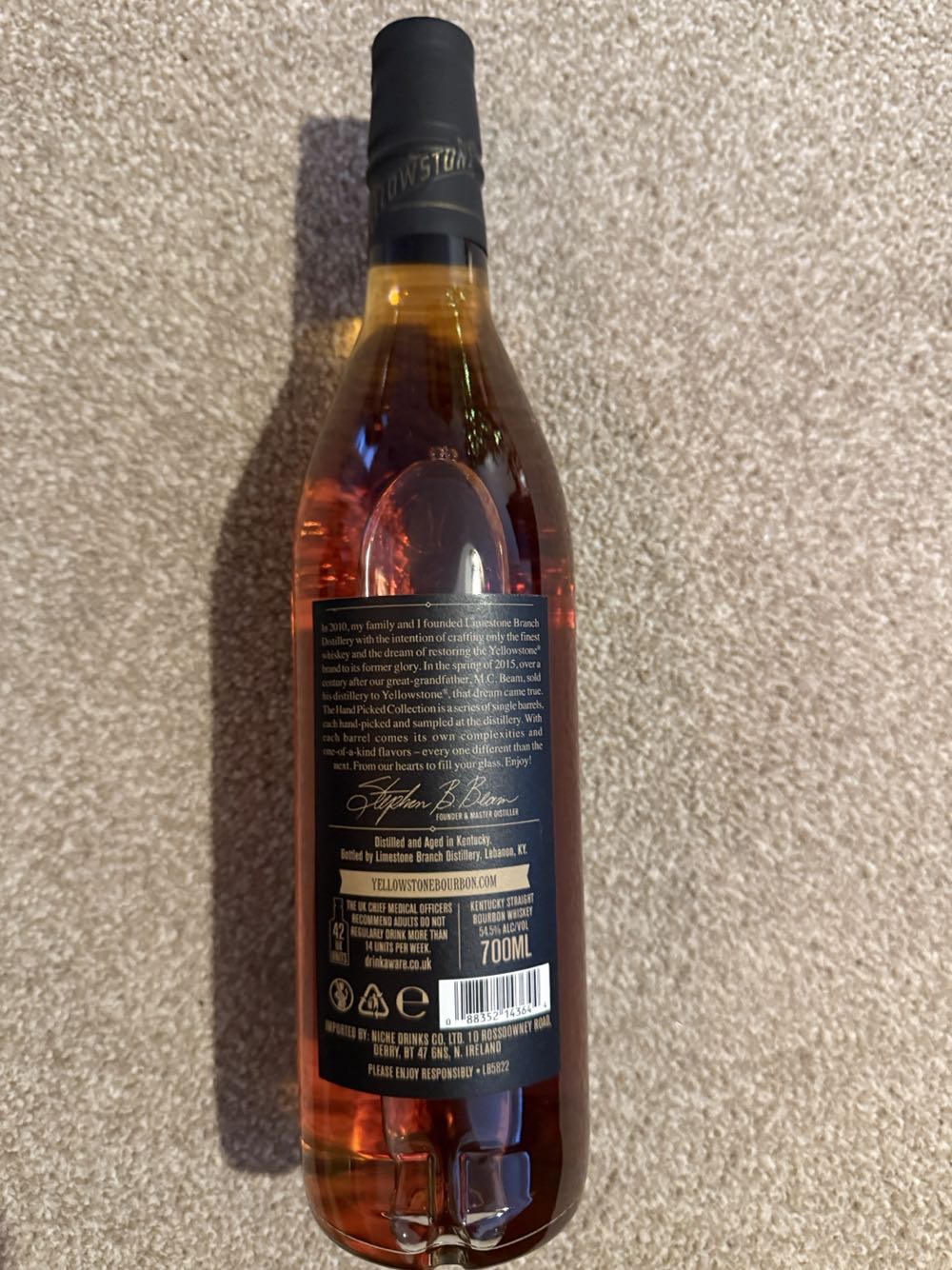 Yellowstone Handpicked Selection - Gerry’s 2nd Pick - Limestone Branch Distillery (700 mL) alcohol collectible [Barcode 088352143644] - Main Image 2