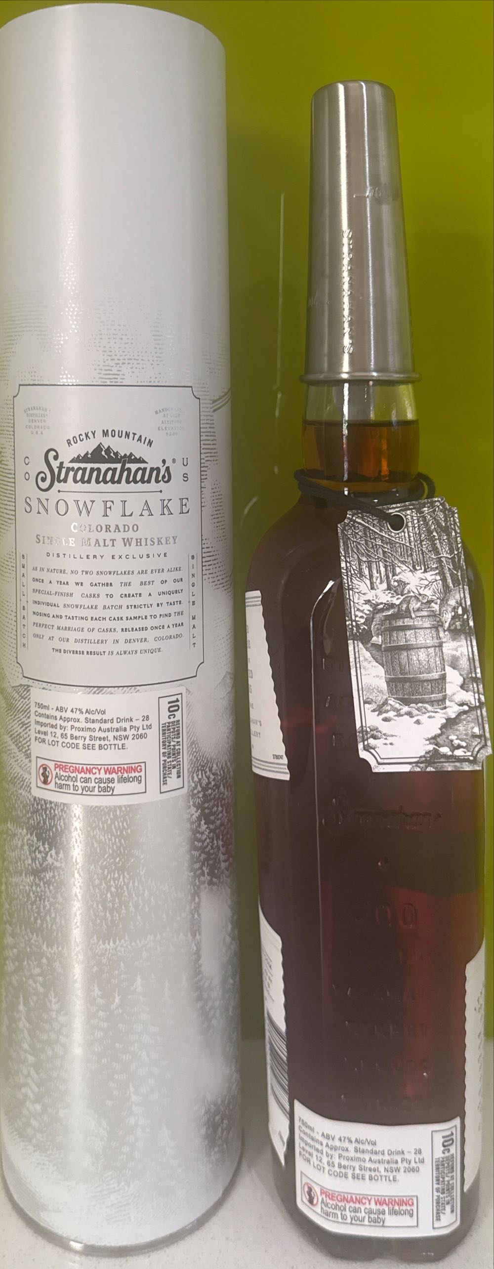 Stranahan’s Snowflake ”Humboldt Peak”  Edition #25 - Stranahan’s Colorado Whiskey (750 mL) alcohol collectible [Barcode 811538019774] - Main Image 2