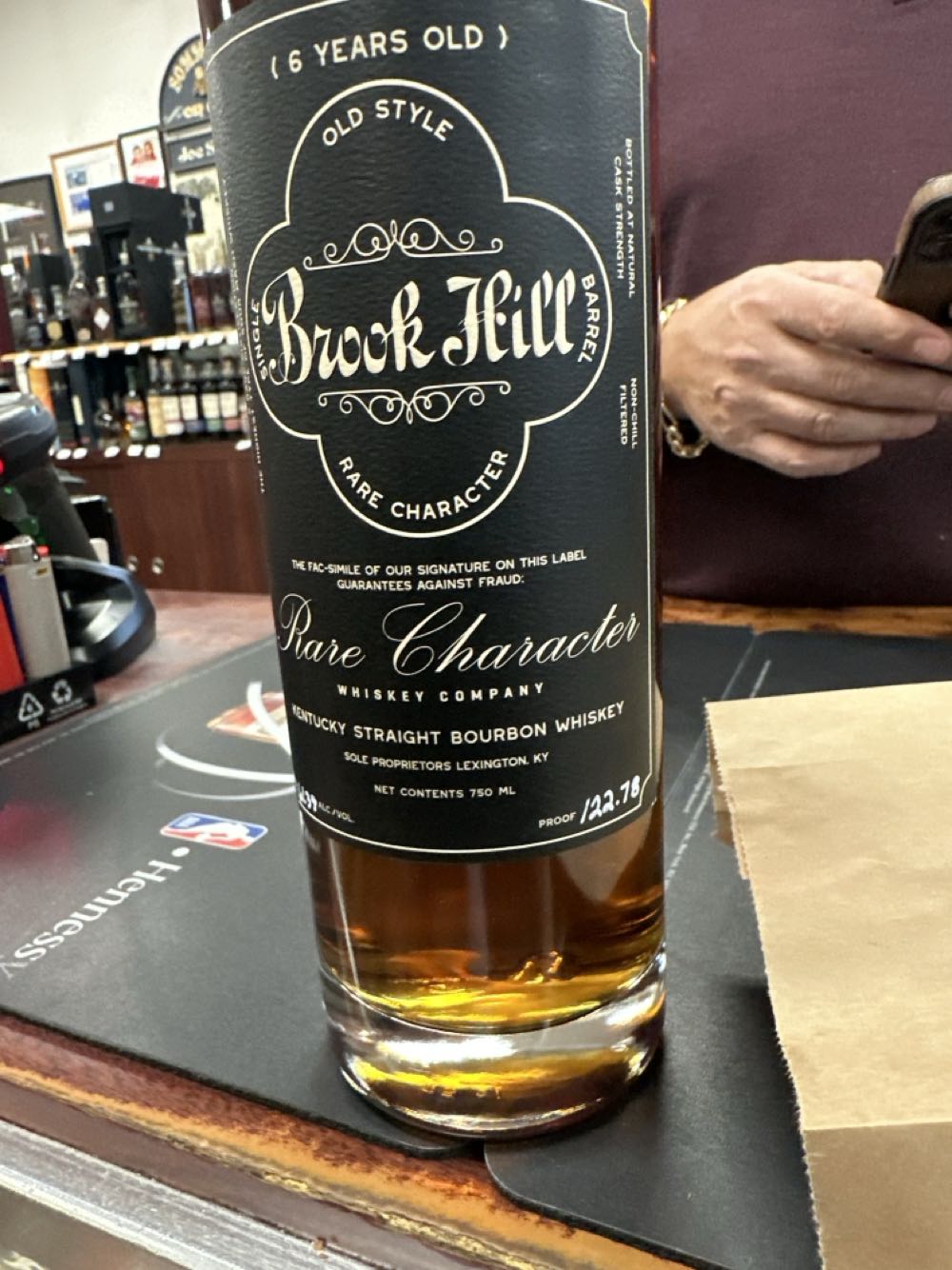 Brook Hill Single Barrel (6 Years Old) Kentucky Straight Bourbon Whiskey - Rare Character Whiskey Company (Lexington, KY) (750 mL) alcohol collectible [Barcode 810137435787] - Main Image 2