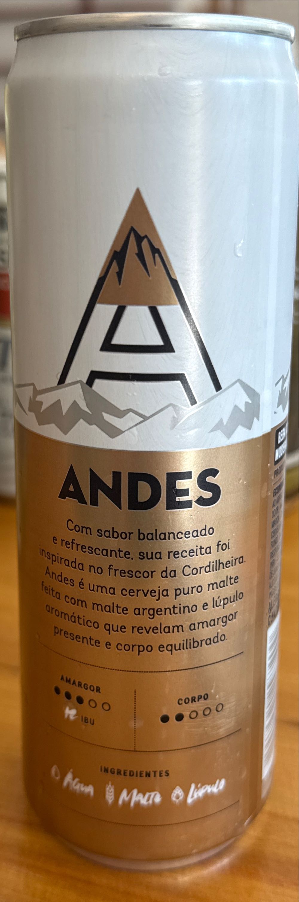 Andes Puro Malte  (350 mL) alcohol collectible [Barcode 7891991297400] - Main Image 2