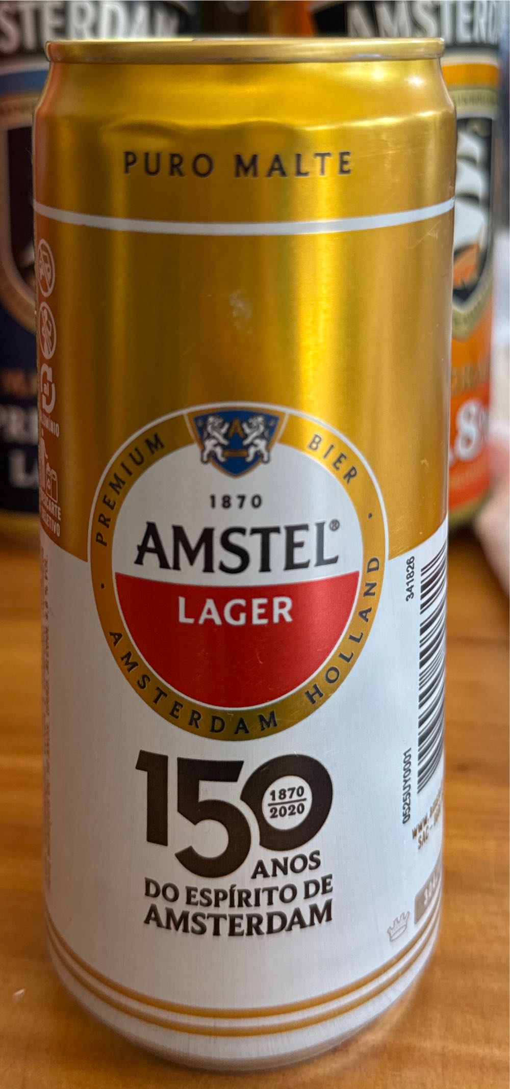 Amstel Lager Puro Malte Edição 150 Anos  (269 mL) alcohol collectible [Barcode 7896045504831] - Main Image 2