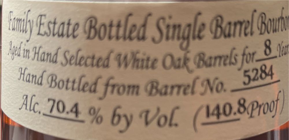 willett 8 year old family estate hazmat  (700 mL) alcohol collectible - Main Image 2