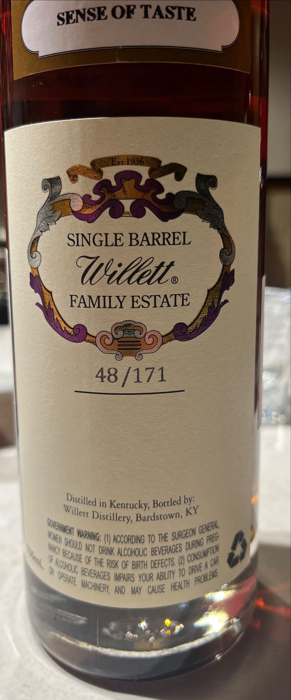 willett 8 year old family estate hazmat  (700 mL) alcohol collectible - Main Image 3