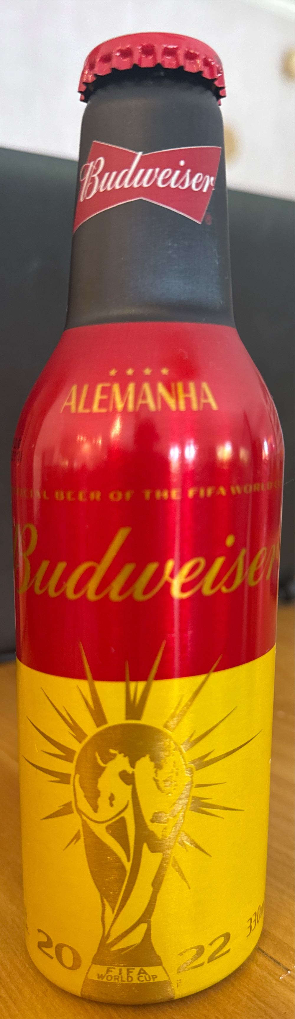 Budweiser World Cup FIFA Alemanha Alumínio Beer Garrafa  alcohol collectible [Barcode 7891991302135] - Main Image 2